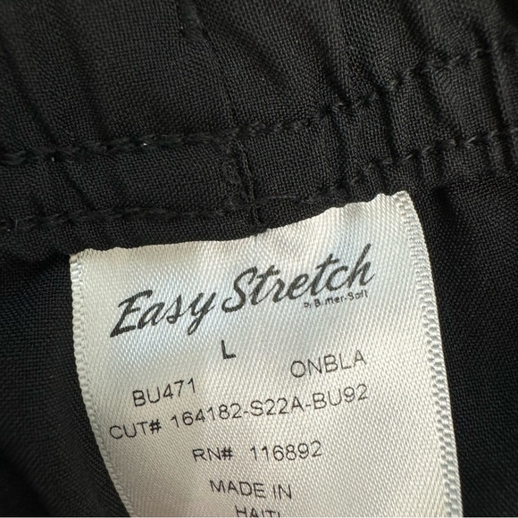Large Black Uniform Advantage Easy Stretch Scrub Bottoms - Picture 6 of 6